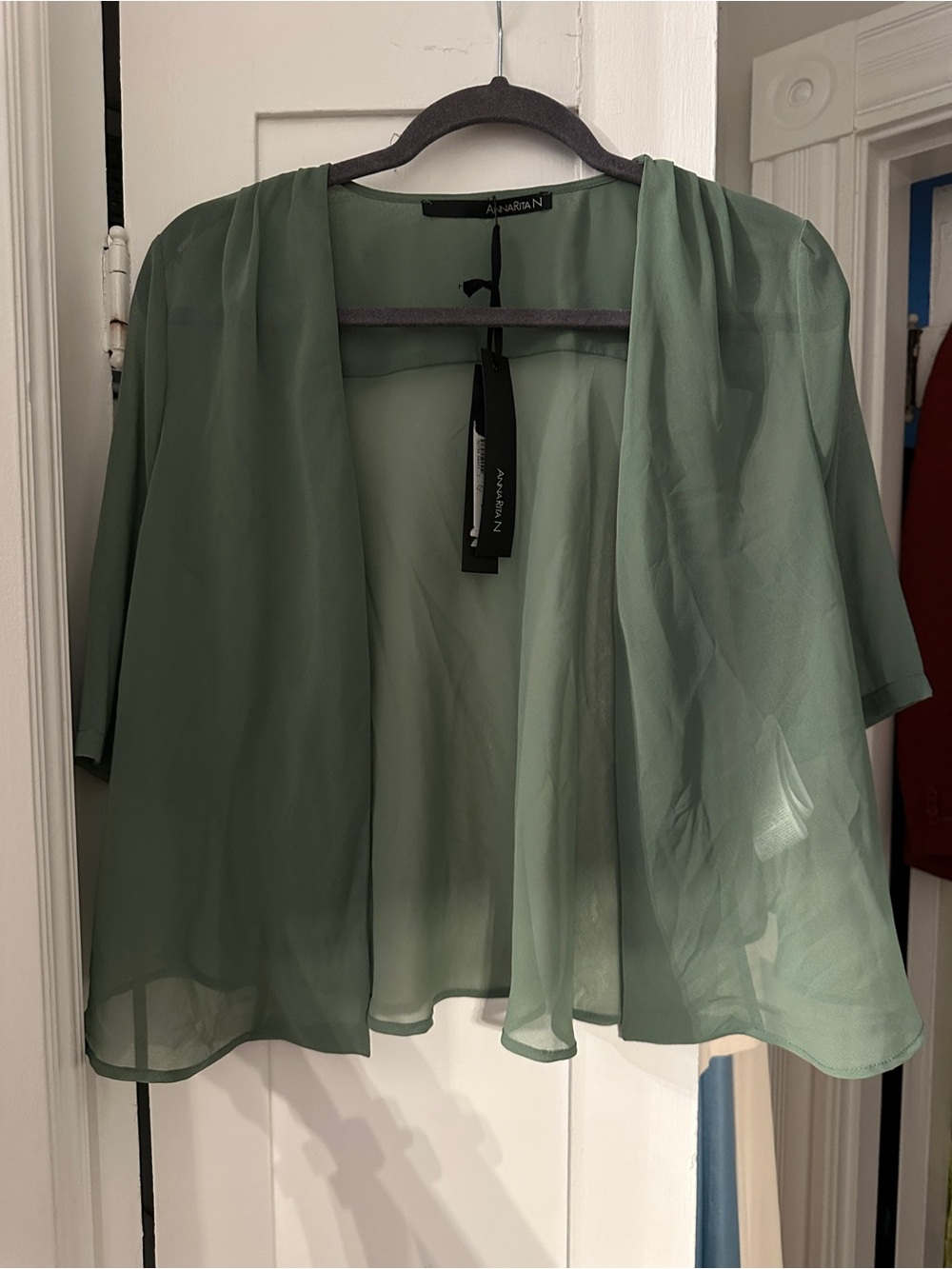 AnnaRita N Olive Green Lightweight Capelet